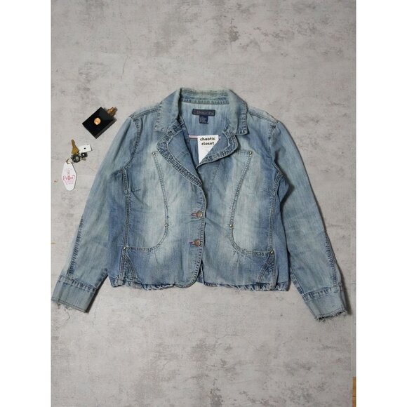 Y2k Baccini Denim Jacket - Picture 1 of 6